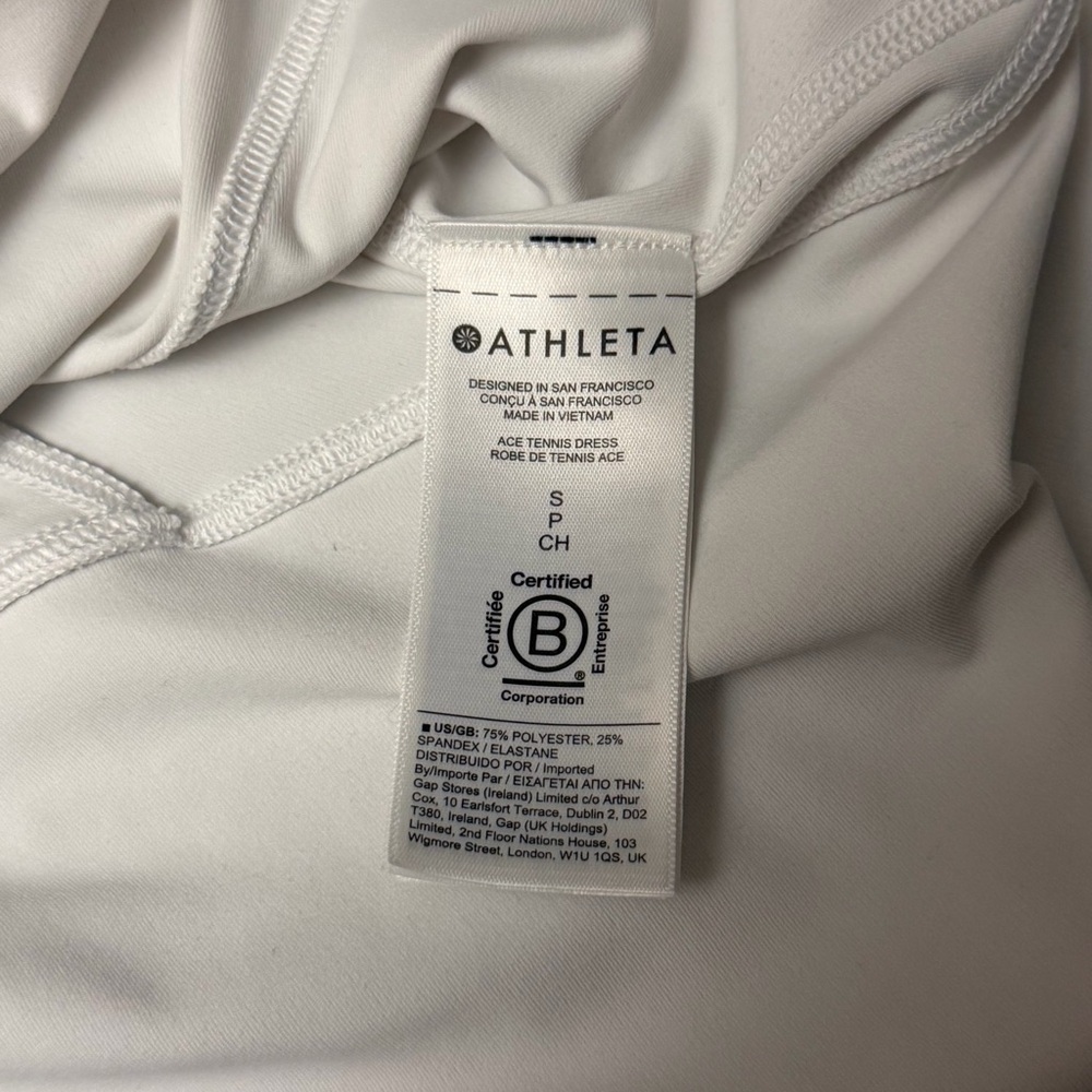Athleta Women’s White Ace Tennis Dress Size Small - Picture 5 of 8